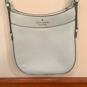 Kate Spade light blue pebbled leather crossbody bag